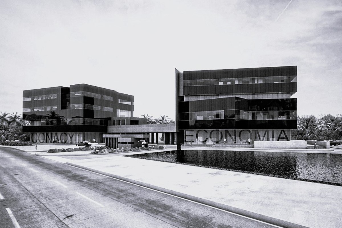 El conjunto completo, con los rótulos de los institutos